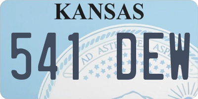 KS license plate 541DEW