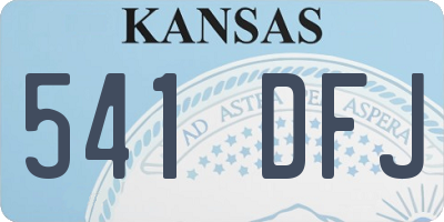 KS license plate 541DFJ