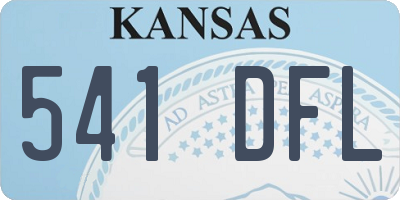 KS license plate 541DFL