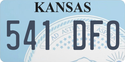KS license plate 541DFO