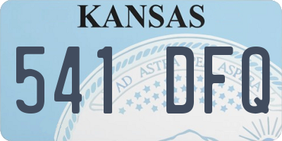 KS license plate 541DFQ