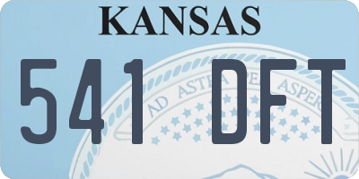 KS license plate 541DFT