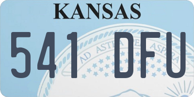 KS license plate 541DFU