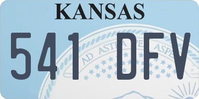KS license plate 541DFV