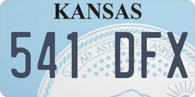 KS license plate 541DFX