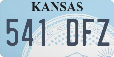 KS license plate 541DFZ
