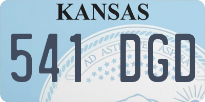 KS license plate 541DGD