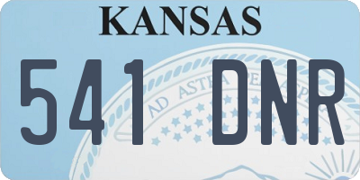 KS license plate 541DNR