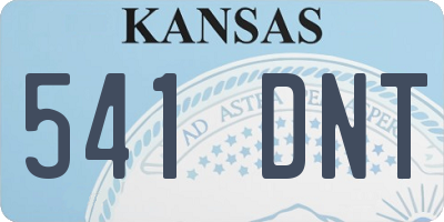 KS license plate 541DNT