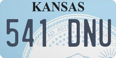 KS license plate 541DNU