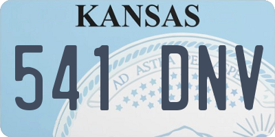 KS license plate 541DNV