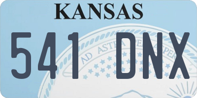 KS license plate 541DNX