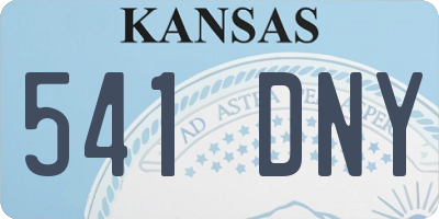 KS license plate 541DNY