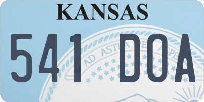 KS license plate 541DOA
