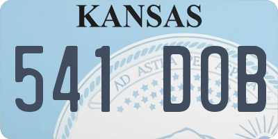 KS license plate 541DOB