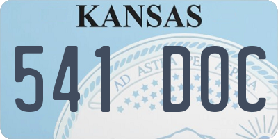 KS license plate 541DOC