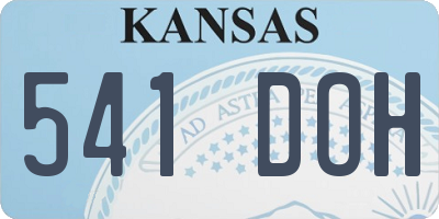 KS license plate 541DOH
