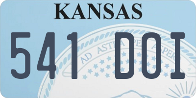 KS license plate 541DOI