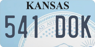 KS license plate 541DOK