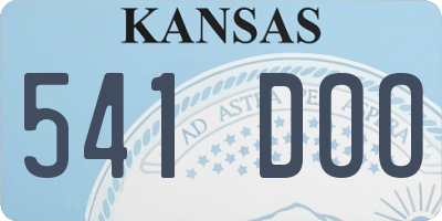 KS license plate 541DOO