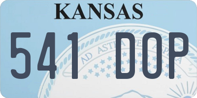 KS license plate 541DOP