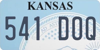 KS license plate 541DOQ