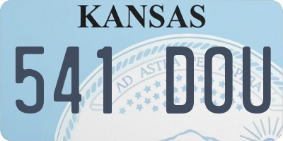 KS license plate 541DOU