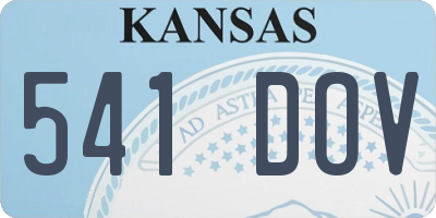 KS license plate 541DOV