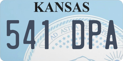 KS license plate 541DPA