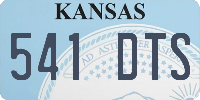KS license plate 541DTS