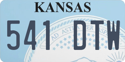 KS license plate 541DTW