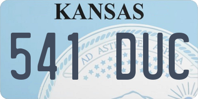 KS license plate 541DUC