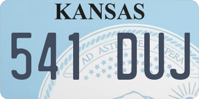 KS license plate 541DUJ