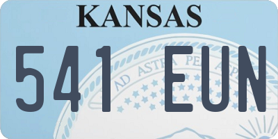 KS license plate 541EUN