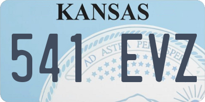 KS license plate 541EVZ