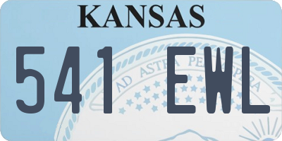 KS license plate 541EWL