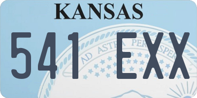 KS license plate 541EXX