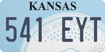 KS license plate 541EYT