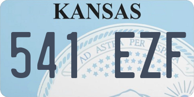 KS license plate 541EZF