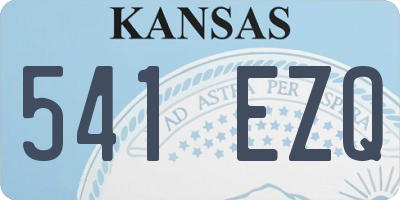 KS license plate 541EZQ