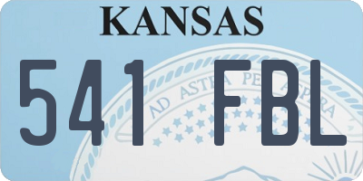 KS license plate 541FBL