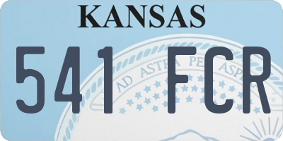 KS license plate 541FCR