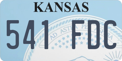KS license plate 541FDC
