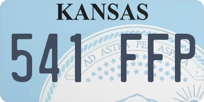 KS license plate 541FFP