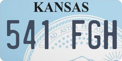 KS license plate 541FGH