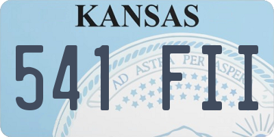 KS license plate 541FII