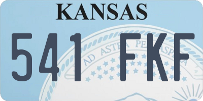 KS license plate 541FKF