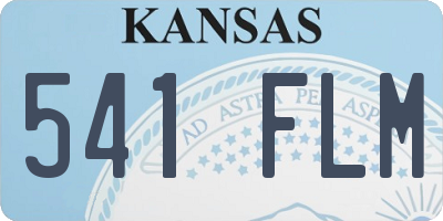 KS license plate 541FLM