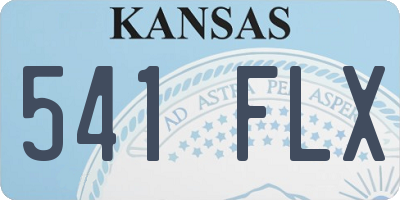 KS license plate 541FLX
