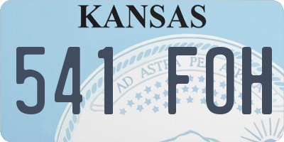 KS license plate 541FOH